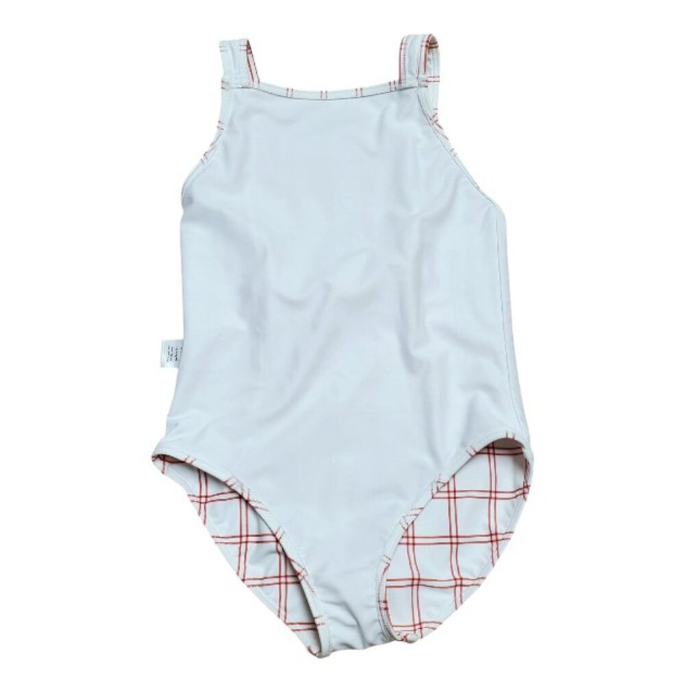 NWOT Minnow Red and White Swimsuit Size 9-10 One Piece - Picture 7 of 7